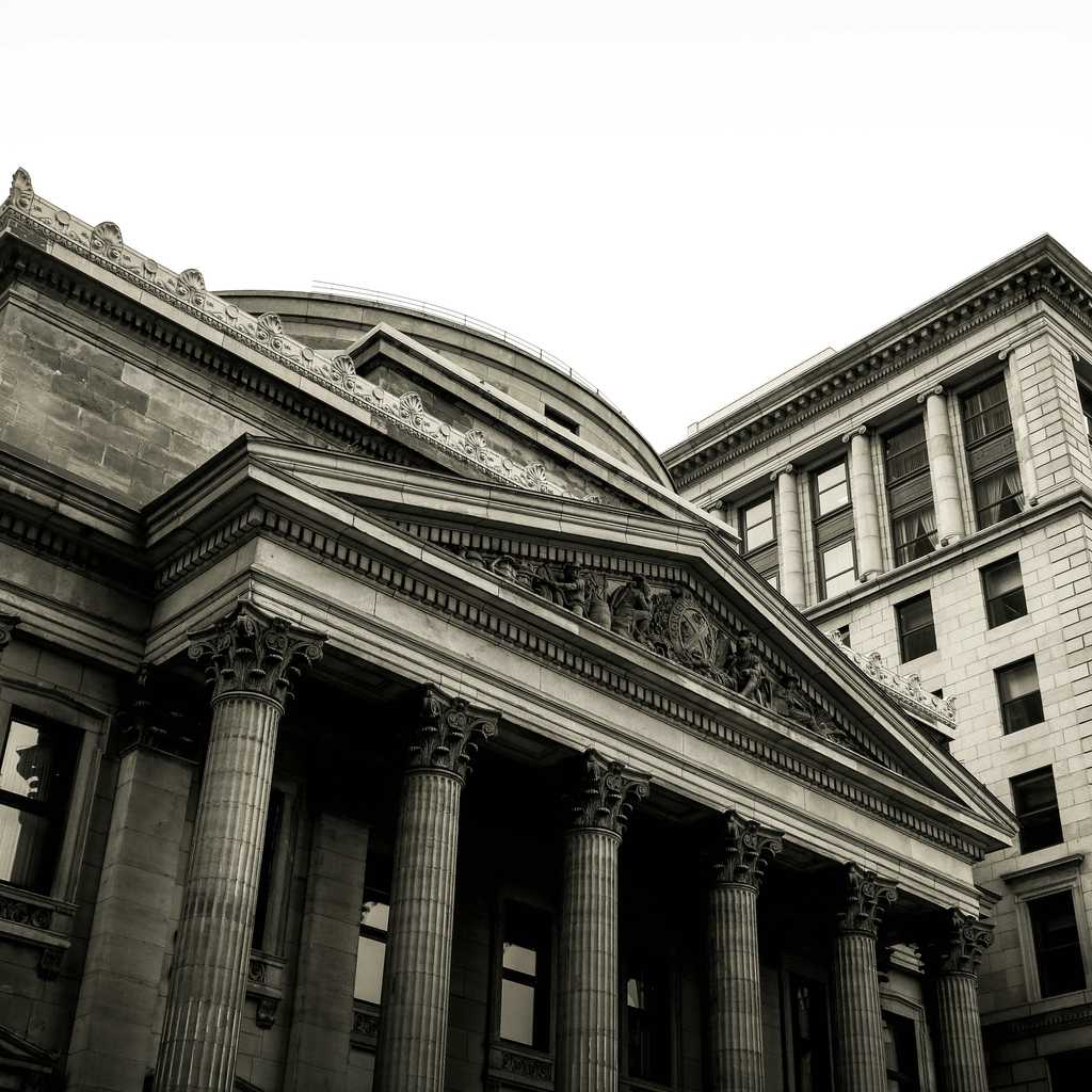 A bank building in London