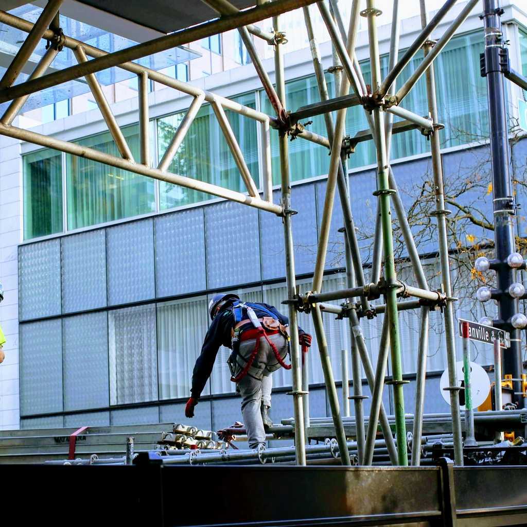 Workers on a construction site