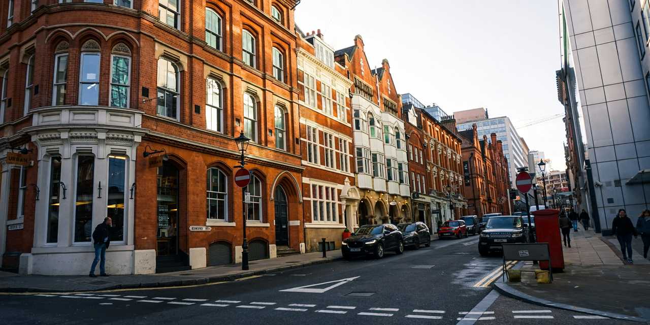 City streets of Birmingham