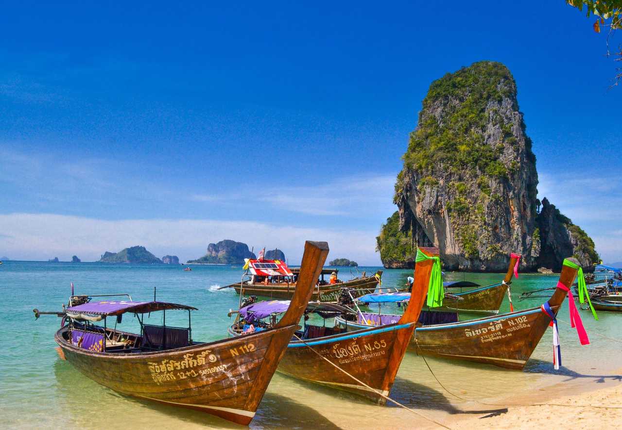 Rantamaisemassa Krabissa, Thaimaassa