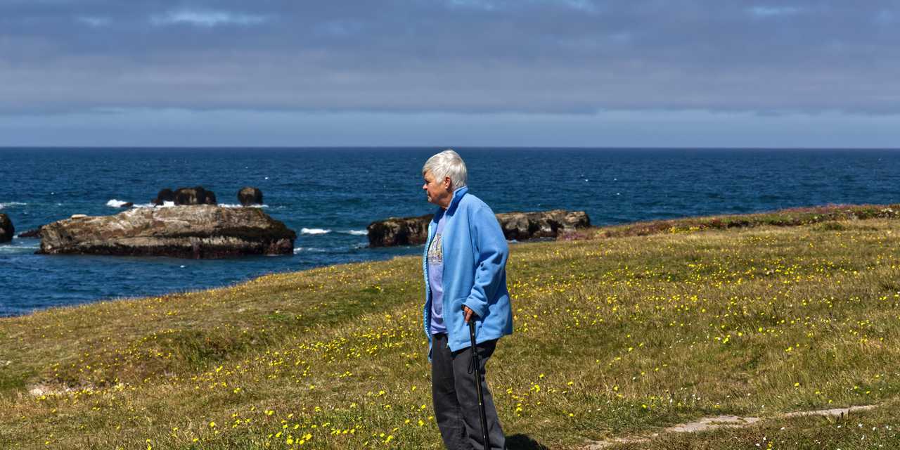 En person som tittar ut över havet