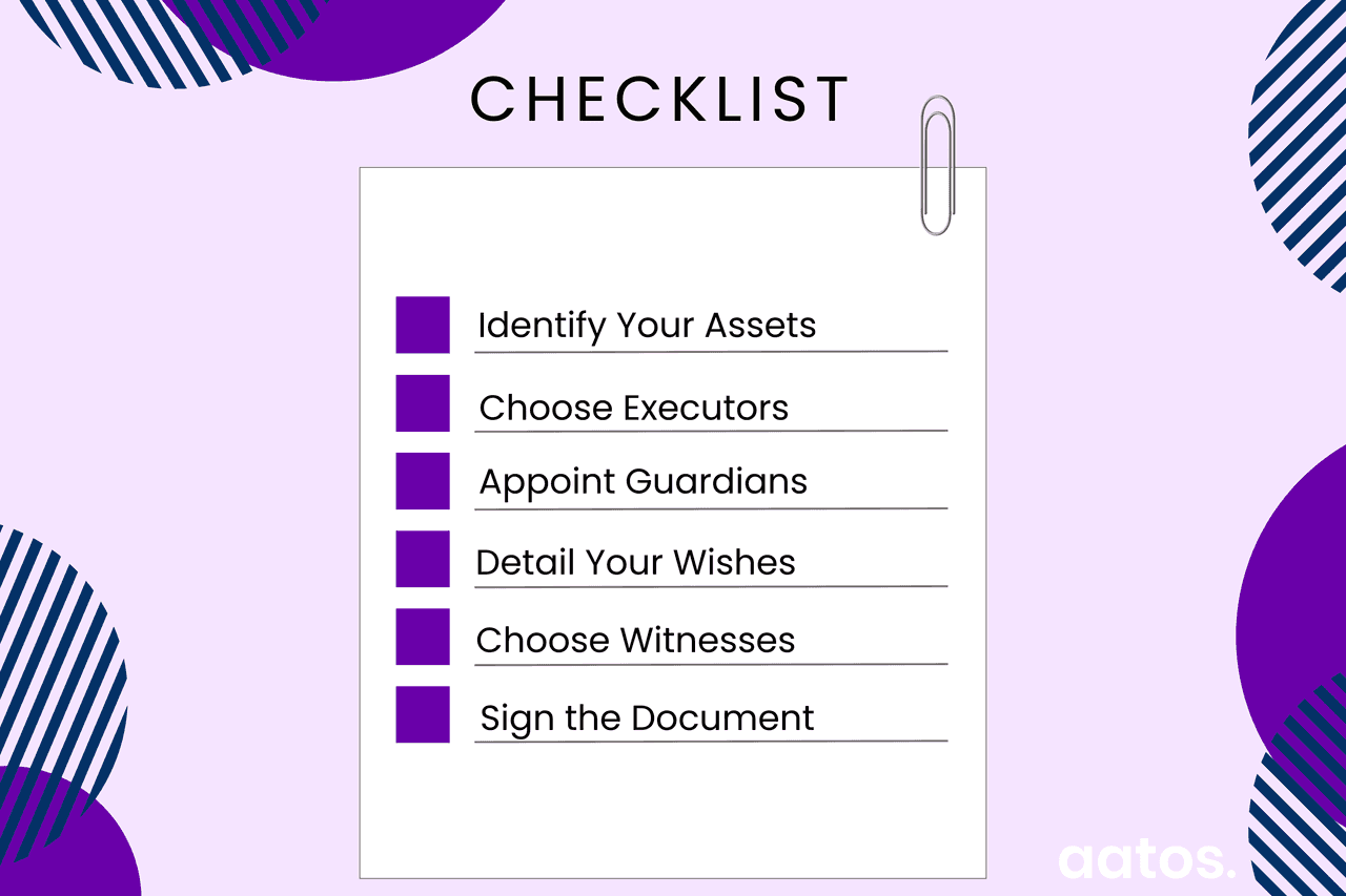 Checklist for writing a will