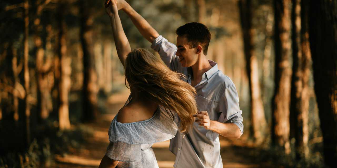 A Couple dancing in forest