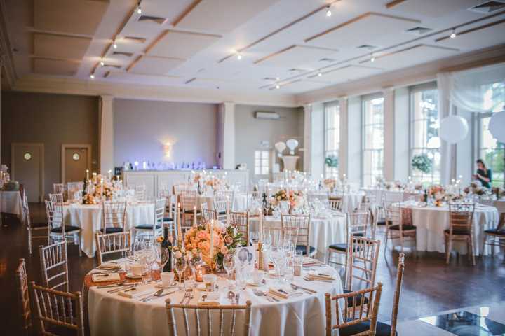 Wedding venue with circle tables